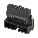 OWLTECH マザーボード用 USB3.0ピンヘッダー用L型コネクタ OWL-USB3L02 切り欠き後ろ 19ピン オウルテック 【キャンセル不可・北海道沖縄離島配送不可】 -お取り寄せ-