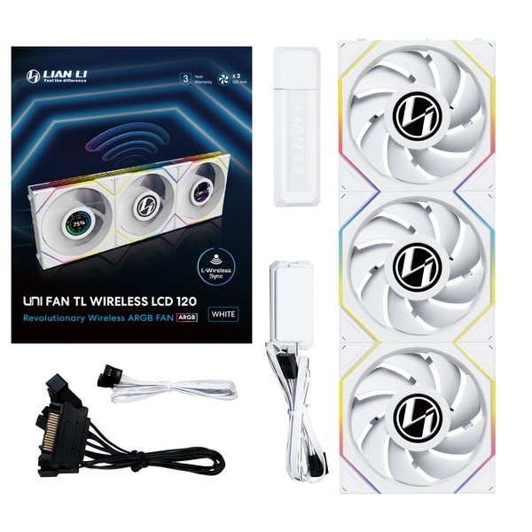 【まとめ売り】 LIANLI WIRELESS セット Lian Li リアンリー UNI FAN SL Wireless BK UF-SL120-LCD-WLS-1B LCD