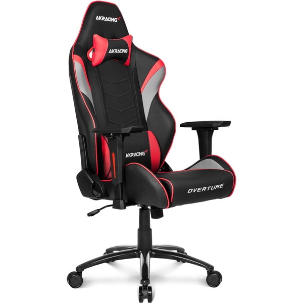 AKRacing ゲーミングチェア Overtureシリーズ 本体カラー：レッド AKR-OVERTURE-RED リクライニング ロッキング アームレスト昇降 【代引・日時指定・キャンセル不可・北海道沖縄離島配送不可】 -お取り寄せ-