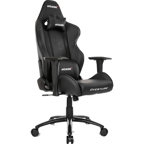 AKRacing ゲーミングチェア Overtureシリーズ 本体カラー：ブラック AKR-OVERTURE-BLACK リクライニング ロッキング アームレスト昇降 【代引・日時指定・キャンセル不可・北海道沖縄離島配送不可】 -お取り寄せ-