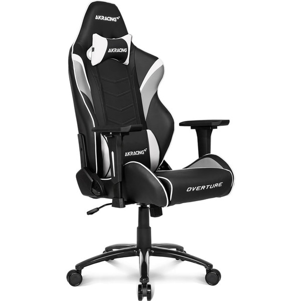 AKRacing ゲーミングチェア Overtureシリーズ 本体カラー：ホワイト AKR-OVERTURE-WHITE リクライニング ロッキング アームレスト昇降 【代引・日時指定・キャンセル不可・北海道沖縄離島配送不可】 -お取り寄せ-