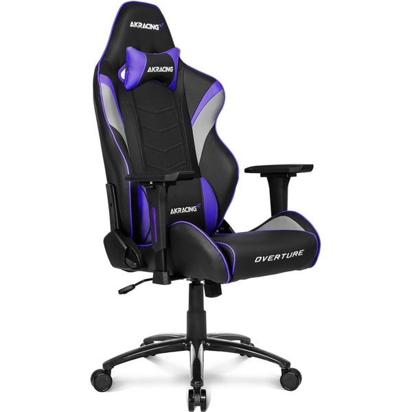 AKRacing ゲーミングチェア Overtureシリーズ 本体カラー：パープル AKR-OVERTURE-PURPLE リクライニング ロッキング アームレスト昇降 【代引・日時指定・キャンセル不可・北海道沖縄離島配送不可】 -お取り寄せ-