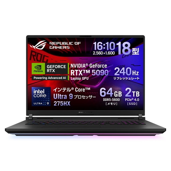 0197105934931 ASUS ゲーミングノートパソコン ROG Strix SCAR 18