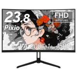 Pixio Ѷʥߥ󥰥˥ PXC248 Wave 23.8 200Hz եHD Fast VA ֥å PXC248WAVE-O ڥ󥻥Բġ̳ƻΥԲġ