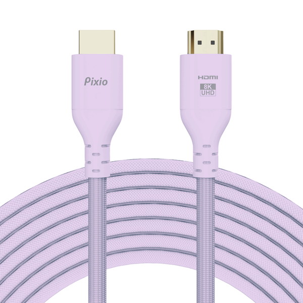 Pixio HDMIケーブル PXH212B Pastel Purple 長さ2m HDMI2.1 HDR 8K対応 最大120Hz パステルパープル PXH212BPP-O 【キャンセル不可・北海道沖縄離島配送不可】