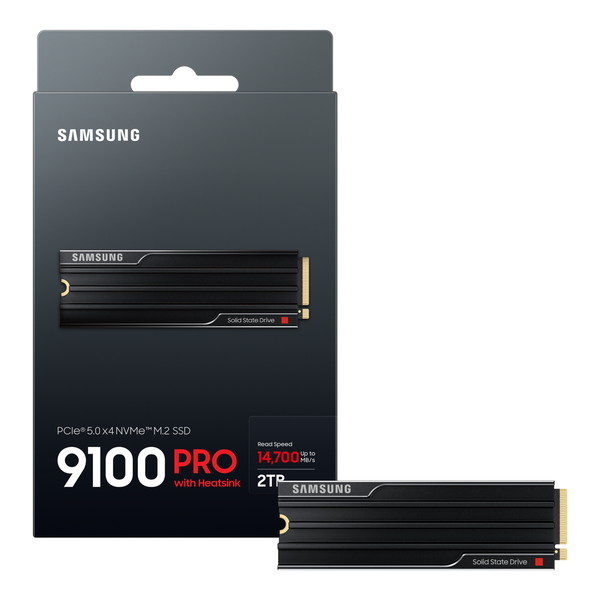 Samsung SSD ヒートシンクモデル PCIe 5.0 x4 NVMe M.2 SSD 9100 PRO with Heatsink 2TB MZ-VAP2T0C-IT サムスン 【キャンセル不可・北海道沖縄離島配送不可】-お取り寄せ-
