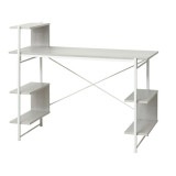 クロシオ らくらく組立 棚付デスクW120 30515 【代引・日時指定・キャンセル不可・北海道沖縄離島配送不可】 -お取り寄せ-