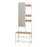 クロシオ 多機能ハンガーラックミラー付 62229 【代引・日時指定・キャンセル不可・北海道沖縄離島配送不可】 -お取り寄せ-