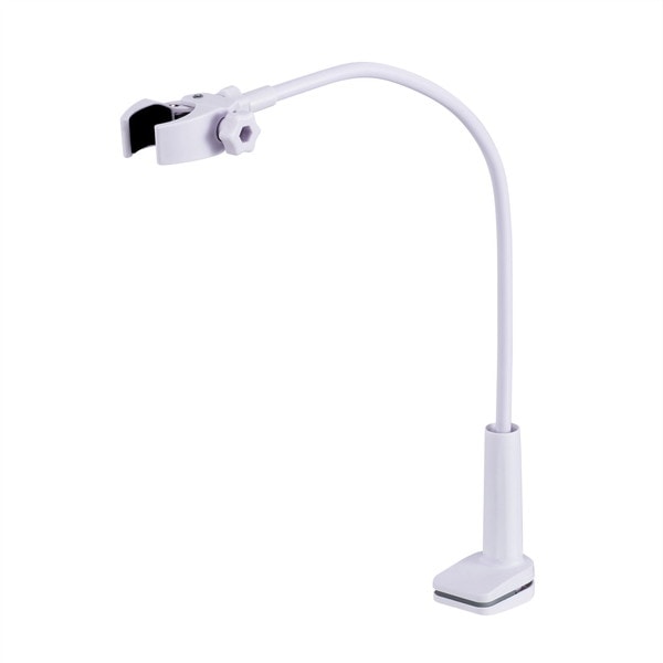 ELECOM エレコム BA-HDSTCLWH ドライヤースタンド クランプ式 ドライヤーホルダー ハンズフリー スタンド 360度回転 角度・高さ調整 フレキシブルアーム 両手解放 ホワイト 【キャンセル不可・北海道沖縄離島配送不可】