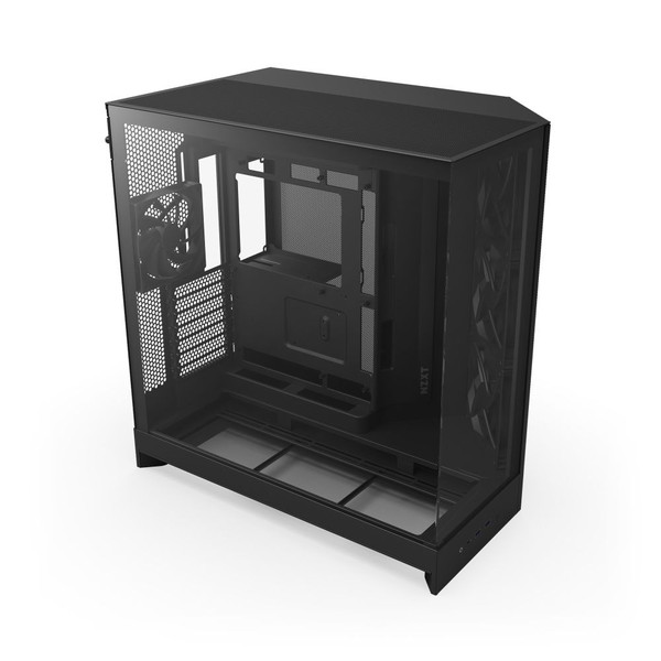 NZXT PCケース H9 FLOW(2025) ブラック CM-H92FB-01 ファン4基標準搭載 E-ATX/ATX/Micro-ATX/Mini-ITX 斜めファン配置 【キャンセル不可・北海道沖縄離島配送不可】 -お取り寄せ-