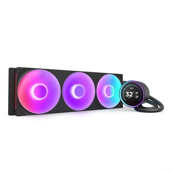 NZXT 水冷CPUクーラー KRAKEN ELITE 420 RGB（2024) ブラック RL-KR42E-B2 2.72インチ液晶ディスプレイ搭載 LGA1851対応 RGB発光 【キャンセル不可・北海道沖縄離島配送不可】 -お取り寄せ-