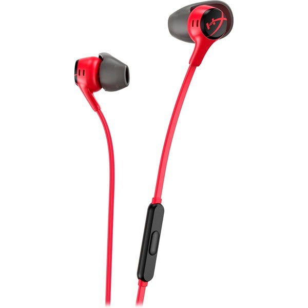 HyperX イヤホン HyperX Cloud Earbuds II マイク内蔵 多機能ボタン搭載 L字型プラグ イヤーピース4サイズ/ハードケース付属 レッド 有線 705L8AA 【キャンセル不可・北海道沖縄離島配送不可】 -お取り寄せ-