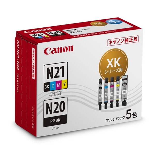 CANON インクタンク XKI-N21+N20/5MP [マルチパック] 対応機種：PIXUS XK130 / XK120 / XK110 / XK100 / XK500 純正インク キヤノン 【キャンセル不可・北海道沖縄離島配送不可】 -お取り寄せ-