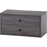 不二貿易 EZBO コネクトボックス 引出2杯 GY サイズ:60×22.5×180(cm) グレー 商品コード51576【代引・日時指定・キャンセル不可・北海道沖縄離島配送不可】 -お取リ寄せ-