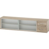 不二貿易 カウンター上収納ラック 120幅 オーク 可動棚 商品コード52287【代引・日時指定・キャンセル不可・北海道沖縄離島配送不可】 -お取リ寄せ-