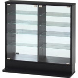 不二貿易 コレクションラック TOR ロータイプミラー付き BK ブラック 商品コード57083【代引・日時指定・キャンセル不可・北海道沖縄離島配送不可】 -お取リ寄せ-