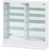 不二貿易 コレクションラック TOR ロータイプミラー付き WH ホワイト 商品コード57084【代引・日時指定・キャンセル不可・北海道沖縄離島配送不可】 -お取リ寄せ-