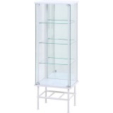 不二貿易 レグラス コレクションケース スタンド 4段 ミラータイプ WH ホワイト 商品コード95851【代引・日時指定・キャンセル不可・北海道沖縄離島配送不可】 -お取リ寄せ-