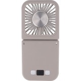 不二貿易 4way冷却ハンディファン GY グレー 5段階 折りたたみ コンパクト 連続使用時間:約2.7〜11時間 商品コード75698【代引・日時指定・キャンセル不可・北海道沖縄離島配送不可】 -お取リ寄せ-