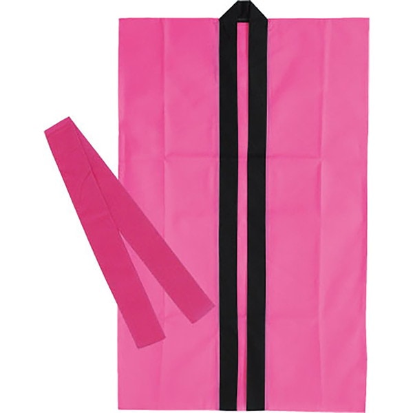 (まとめ)アーテック 不織布製はっぴ/法被 〔Sサイズ〕 ロング丈 袖なし ハチマキ付き ブラック(黒) 〔×50セット〕[21]