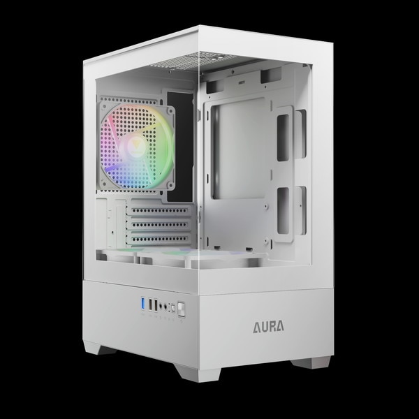 4711514502534 GAMDIAS PCケース Micro-ATX対応 AURA GC9M WH ARGB