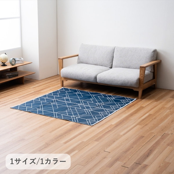 イケヒコ    メイズ ネイビー 140×140cm   ミニラグ 屋外 アウトドア 日本製 g0004604 1090430004604  【代引き不可】【北海道沖縄離島は配送不可】-お取り寄せ品-