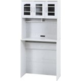 不二貿易 ゴミ箱上キャビネット 90幅 オークホワイト 商品コード 52292 【代引・日時指定・キャンセル不可・北海道沖縄離島配送不可】 -お取リ寄せ-