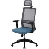 不二貿易 ヘッド付きハイバックチェア マスター IV ブルー 商品コード 70519 【代引・日時指定・キャンセル不可・北海道沖縄離島配送不可】 -お取リ寄せ-