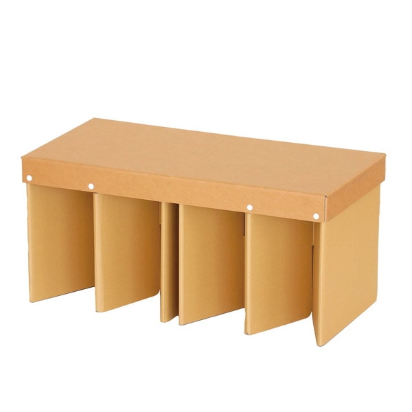 折りたたみダンボールベンチ アーテック 58617 4521718586175 ARTEC アーテック 折りたたみダンボールベンチ 店舗備品