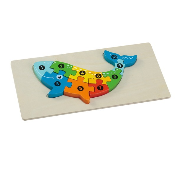 4521718221830 ARTEC アーテック 木製すうじパズル くじら 知育玩具