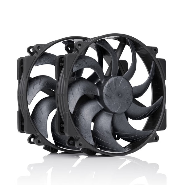 Noctua ファン NF-A14x25R-G2-PWM-SX2-PP-CH-BK 丸形フレーム ブラック プレミアム静音140mmプッシュプルと並列使用対応 デュアルファンセット 【キャンセル不可・北海道沖縄離島配送不可】 -お取り寄せ-