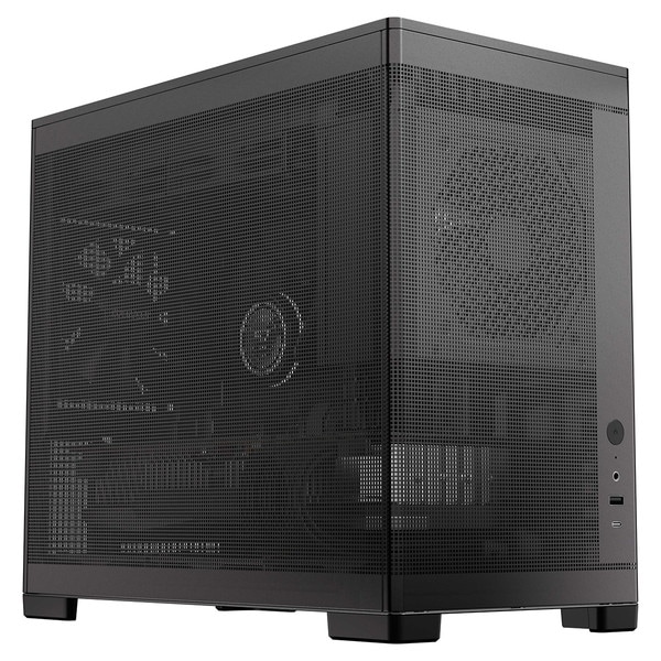 Okinos PCケース MiniArt 4 ミニタワー 120 mmファン3個標準搭載 最大240 mmラジエータ 電源前置き設計 脱着式ダストフィルター ブラック【キャンセル不可・北海道沖縄離島配送不可】