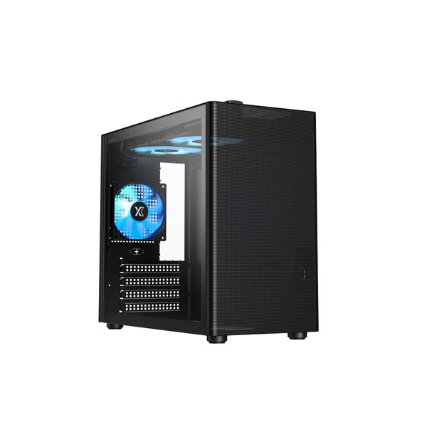 Corvus PCケース CR410-ARGB ポータブルハンドル付き Micro-ATX ミニタワーケース ARGBファン3基搭載 強化ガラス【キャンセル不可・北海道沖縄離島配送不可】 -お取り寄せ-
