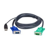 ATEN KVM�ɥ���ѥ����֥� 2L-5202U Ĺ����1.8m USB KVM�����֥� 3 in 1 SPHD���ͥ�������°�ڥ���󥻥��Բġ��̳�ƻ����Υ�������Բġ�-������-