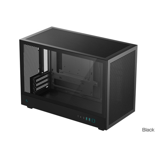 DEEPCOOL CH260 R-CH260-BKNGM0-G-1 PCケース M-ATX マザーボード対応 フルスチールメッシュパネル ブラック 【キャンセル不可・北海道沖縄離島配送不可】 -お取り寄せ-