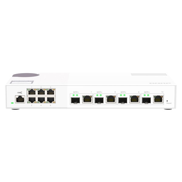QNAP マネージドスイッチ QSW-M2106-4C 4 x 10GbE SFP+/RJ45コンボポート / 6 x 2.5 Gigabitポート Layer 2 Webマネージドスイッチ ポート数：6+4 スイッチングファブリック：110 Gbps 電源内蔵 【お取り寄せ商品です/納期都度対応】