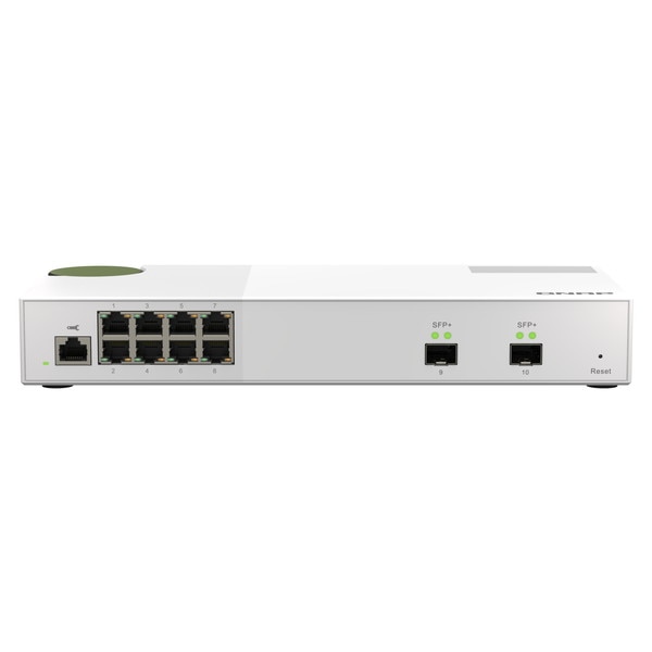 QNAP マネージドスイッチ QSW-M2108-2S 2 x 10GbE SFP+ポート および 8 x 2.5 Gigabitポート Layer 2 Webマネージドスイッチ ポート数：8 スイッチングファブリック：80 Gbps【お取り寄せ商品です/納期都度対応】