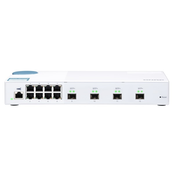 QNAP マネージドスイッチ QSW-M408S SMBのネットワークデプロイ用 エントリーレベルの10GbE L2 Webマネージドスイッチ 4 x 10GbE SFP+ / 8 x ギガビットイーサネットポート 【お取り寄せ商品です/納期都度対応】