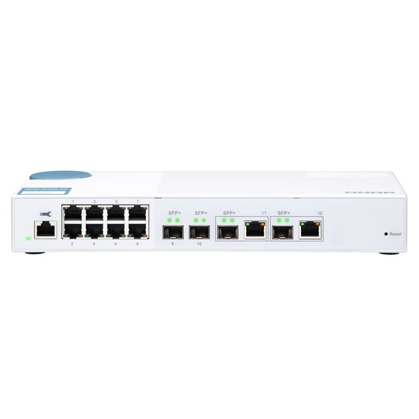 QNAP マネージドスイッチ QSW-M408-2C SMBのネットワークデプロイ用 エントリーレベルの10GbE L2 スイッチングファブリック：96 Gbps【お取り寄せ商品です/納期都度対応】