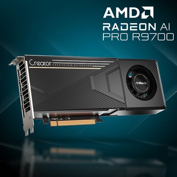 ASRock グラフィックボード AMD Radeon AI PRO R9700 Creator 32GB R9700 CT 32G / PCI Express 5.0 x16 / GDDR6 32GB / グラフィックカード グラボ 【キャンセル不可・北海道沖縄離島配送不可】 