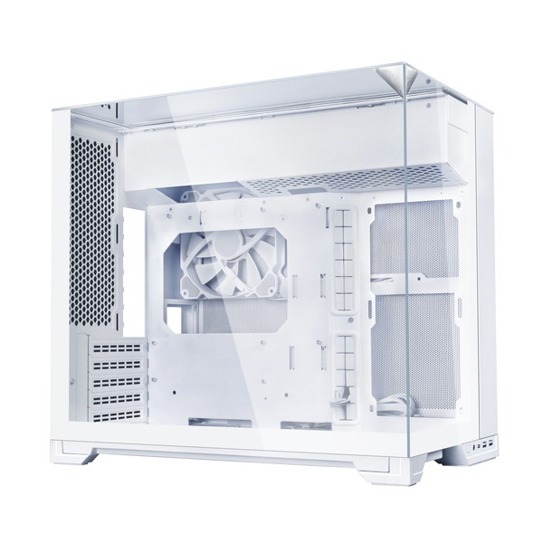 Lian Li PCケース O11VMW（O11 Vision-M White）[ホワイト] 三面ガラス / パノラマケース / 簡易水冷チューブ用ガイドライン搭載 / 最大410mm GPUをサポート GPUステイ搭載 / フルサイズ電源搭載可能 / M-ATX Mini-ITX マザーボード対応 【キャンセル不可・北海道沖縄離島配送不可】