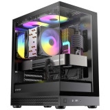 Okinos �ԥ顼�쥹PC������ Aqua UNO (Black) �ߥ˥�� 120 mm ARGB�ե���3��ɸ�����/ ����ե��å��ܡ�������Ÿ��� ���������/ ����309 mm�ޤ� ��ĥ�����ɥ��ڡ�������/ �֥�å� �ڥ���󥻥��Բġ��̳�ƻ����Υ�������Բġ�