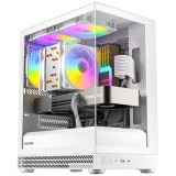 Okinos �ԥ顼�쥹PC������ Aqua UNO Polar (White) �ߥ˥�� 120 mm ARGB�ե���3��ɸ�����/ ����ե��å��ܡ�������Ÿ��� ���������/ ����309 mm�ޤ� ��ĥ�����ɥ��ڡ�������/ �ۥ磻�� �ڥ���󥻥��Բġ��̳�ƻ����Υ�������Բġ�