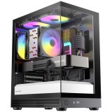 Okinos �ԥ顼�쥹PC������ Aqua UNO Zebra (Black/White) �ߥ˥�� 120 mm ARGB�ե���3��ɸ�����/ ����ե��å��ܡ�������Ÿ��� ���������/ ����309 mm�ޤ� ��ĥ�����ɥ��ڡ�������/ �֥�å��ۥ磻�� �ڥ���󥻥��Բġ��̳�ƻ����Υ�������Բġ�
