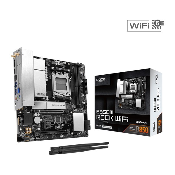 4711581494169 ASRock マザーボード B850M Rock WiFi AMD AM5 MicroATX