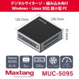 Maxtang �ߥ�PC MUC5095-8/128-W11Pro(N5095)WB ���� 8GB /SSD 128GB / Intel Celeron Processor N5095 ��4����4����åɡ���� / Windows 11 Pro / 129mm���� �����ǥ����ȥåץѥ����� / �ǥ����륵���͡������Ȥ߹��߸����ڥ���󥻥��Բġ��̳�ƻ����Υ�������Բġ�