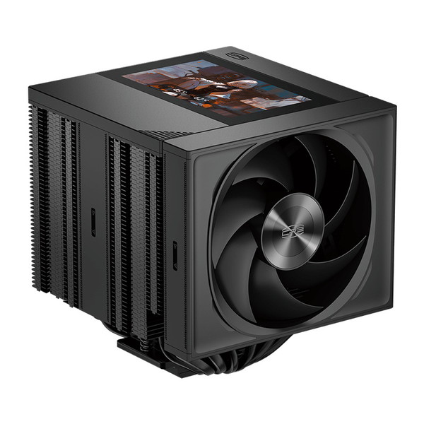 CPS CPUクーラー RZ820-DISPLAY-BK ディスプレイ搭載モデル ツインタワー サイドフロー型 / 6mm径x4本 / 8mm径x4本 / 5インチアンチグレアスクリーン 【キャンセル不可・北海道沖縄離島配送不可】 -お取り寄せ-
