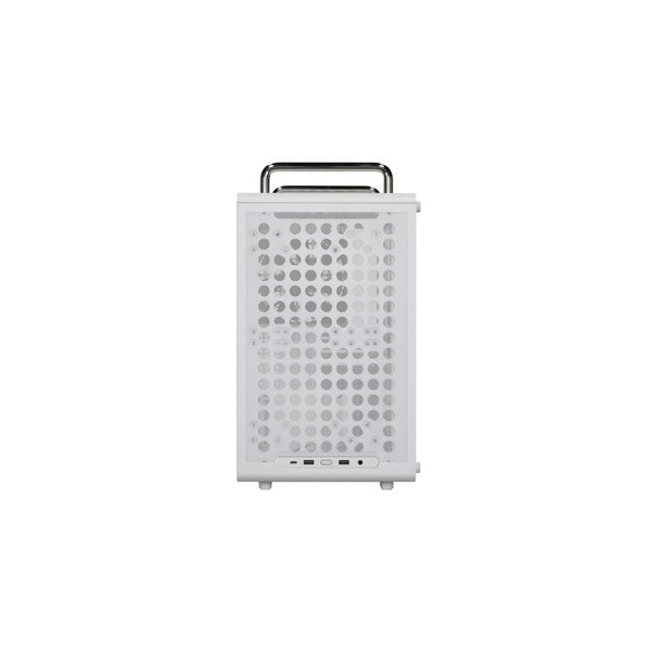 CoolerMaster PCケース Q340-WGNN-S00（Qube 340 White With Handle） QUBE 340 モジュラー設計 対応MB：Mini-ITX, Micro-ATX / 1 x 140mm non-ARGB Black Fan 搭載 ホワイト 【キャンセル不可・北海道沖縄離島配送不可】