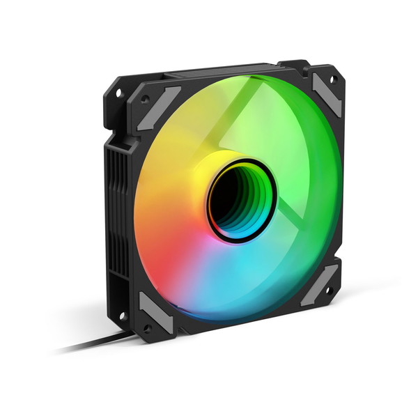 Sharkoon ケースファン SHARK Mirror BK [ブラック] ファンサイズ：120mm角 コネクタ：4pin 最大ノイズレベル：26.8dB 【キャンセル不可・北海道沖縄離島配送不可】