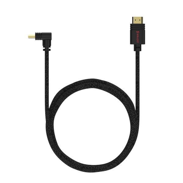 SSUPD 片L型 HDMI 2.1ケーブル 2m SSU-ACC-HDMI-4K120-200-90D 4K/120Hz対応 90度ウルトラスリム仕様 MESHROOM S/MESHLICIOUS対応 PCケースオプション【キャンセル不可・北海道沖縄離島配送不可】